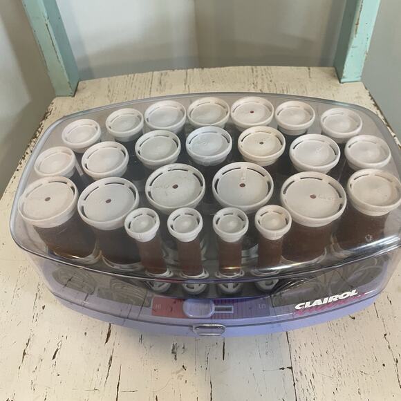 Clairol Kindness VH24 24 Velvet Flocked Hot Rollers Extra Clips Tested Works - Picture 2 of 9